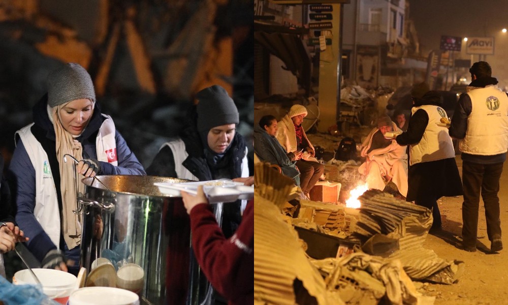 Gamze Özçelik depremzedeler için iftar verdi
